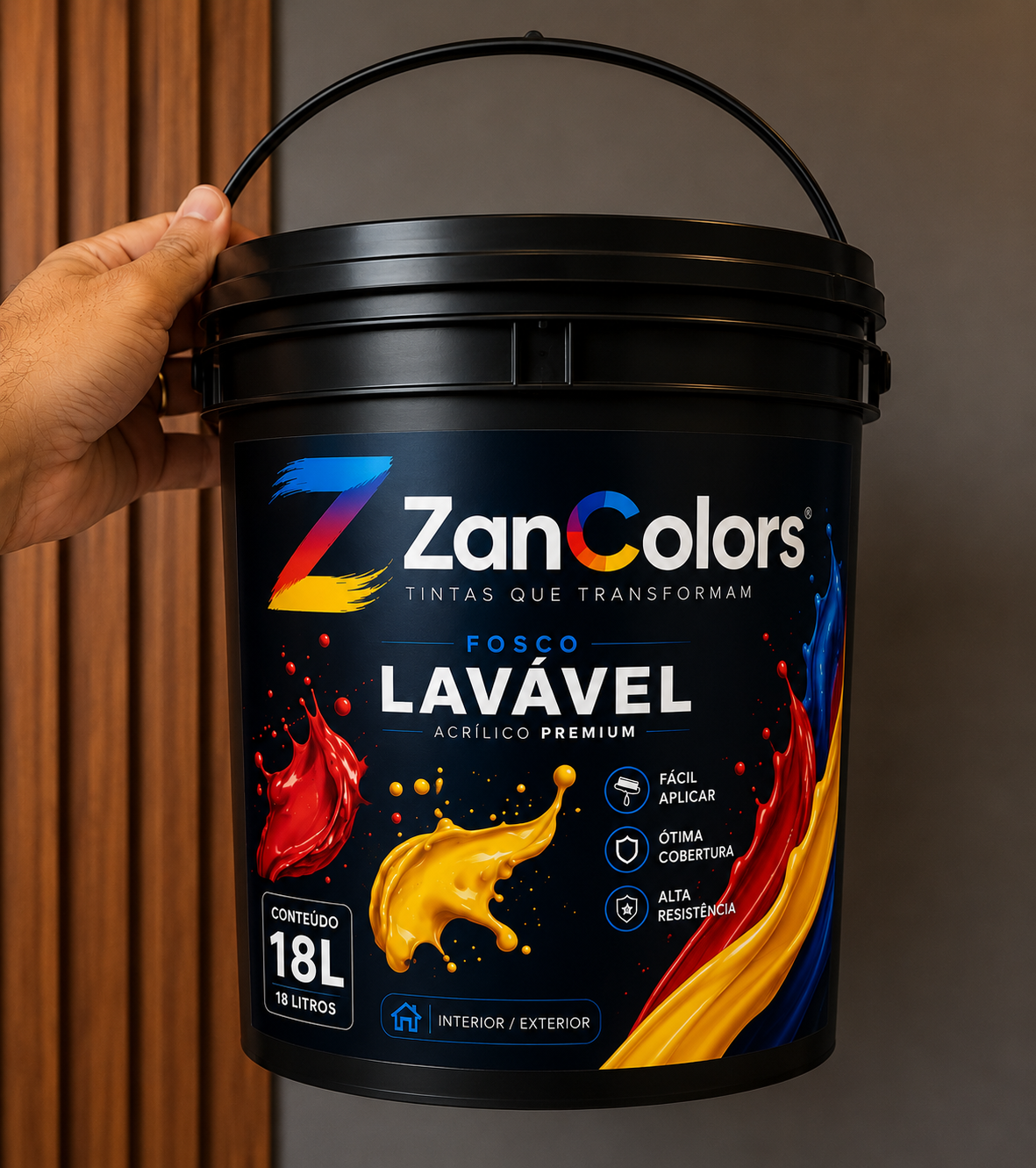 Balde preto ZanColors